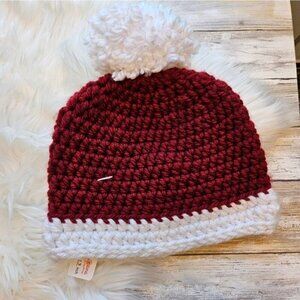 Kids 19" Hat, Pom Pom Rustic Santa